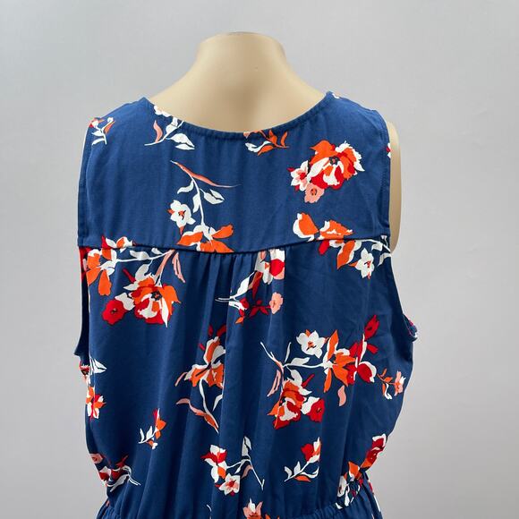 41 HAWTHORN Stitch Fix Trisha Split Neck Dress Blue Women's Size Large - Picture 8 of 14